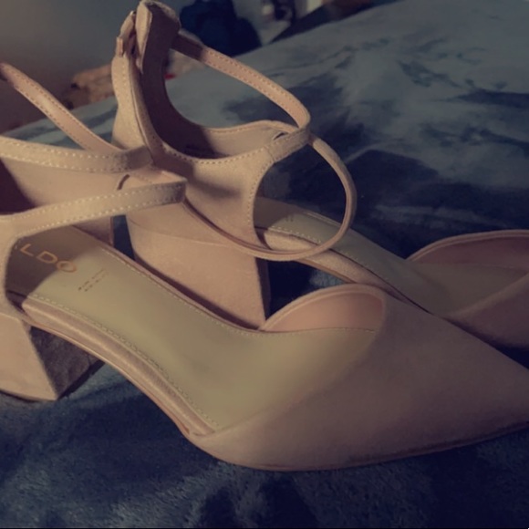 Blush Pink Aldo Block Heels - Picture 1 of 2